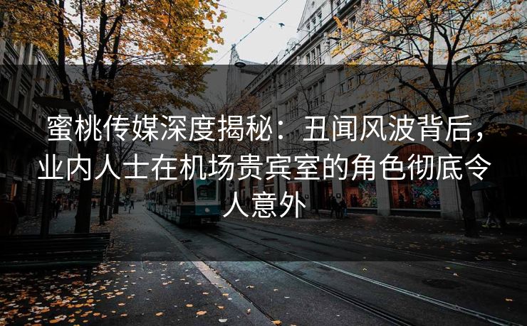 蜜桃传媒深度揭秘：丑闻风波背后，业内人士在机场贵宾室的角色彻底令人意外
